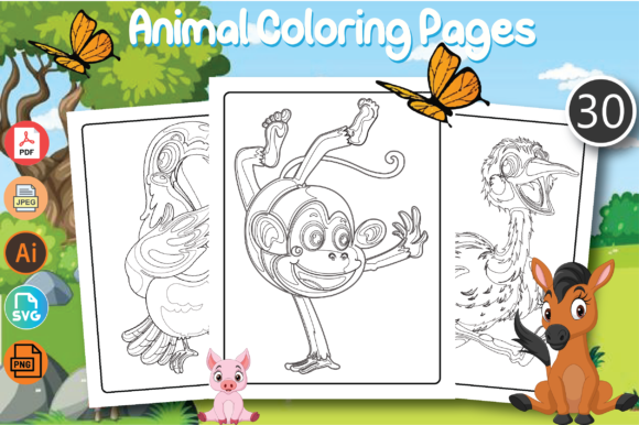 Best Animal Coloring Pages for Kids Graphics