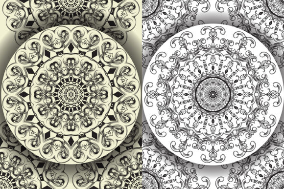 Bulk Floral Adult Mandala Coloring Page Graphics