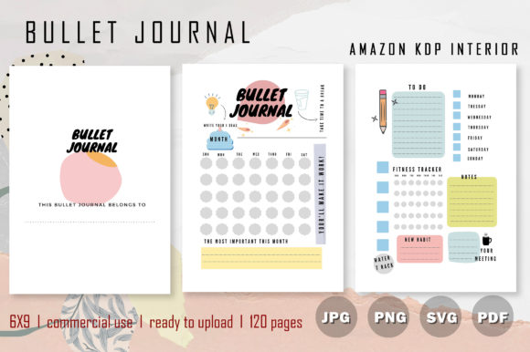 Bullet Journal Kdp Interior: Graphics for Kdp Interiors