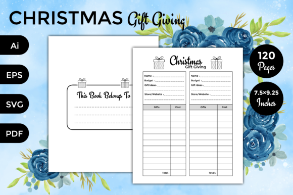 Christmas Gift Giving List Vol 04: Graphics for Kdp Interiors