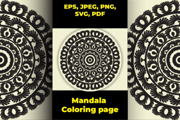 Floral Rounded Mandala Coloring Pages