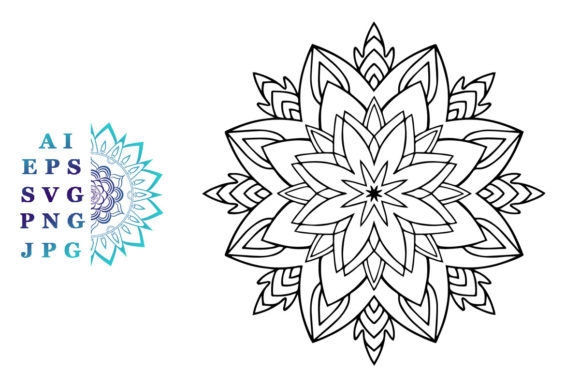 Flower Mandala Pattern: Graphics for Kdp Interiors