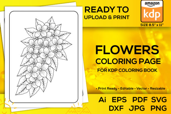 Flowers Coloring Pages for Coloring Book