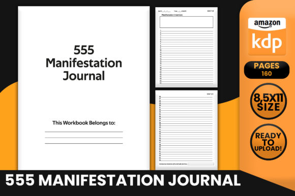 KDP 555 Manifestation Journal Workbook: Graphics for Kdp Interiors