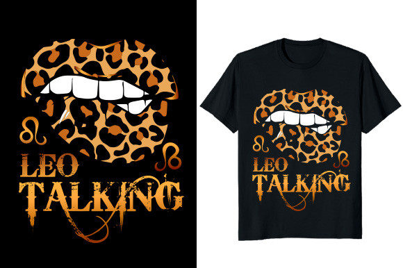 Leo Talking Zodiac T-Shirt Design Graphics