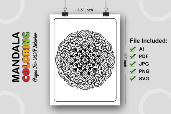 Mandala Coloring Pages KDP Interior 20 Graphics