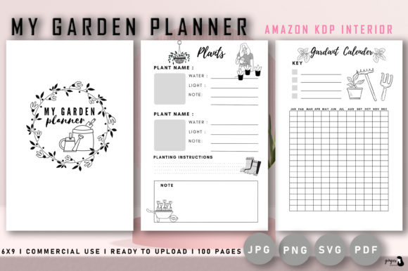 My Garden Planner Kdp Interior Graphics