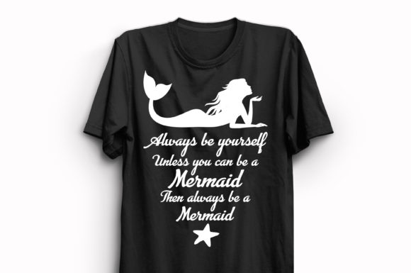 New Trendy Mermaid T-Shirt Design 5: Graphics & Print Templates