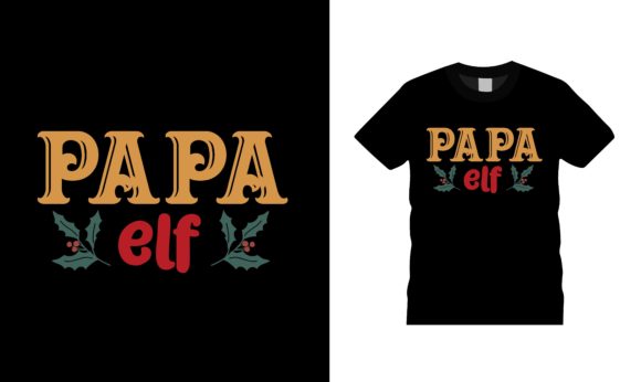 Papa Elf Christmas T-Shirt Design Graphics