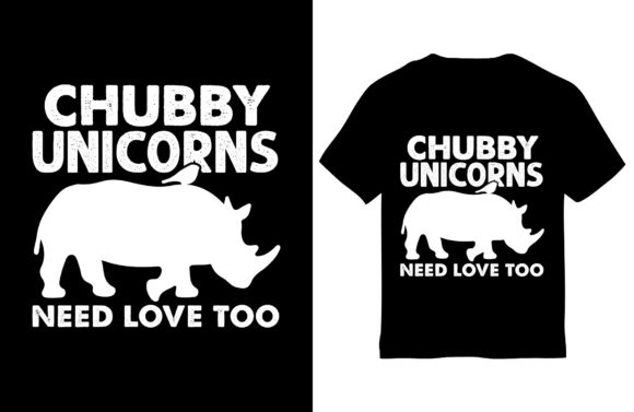 Unicorns T-Shirt Design, Chubby Unicorn