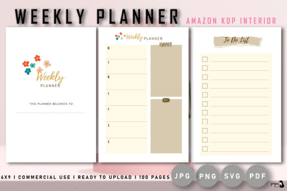 Weekly Planner Kdp Interior